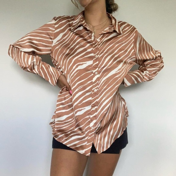 A New Day zebra print Women's multi Blouse - Picture 2 of 4